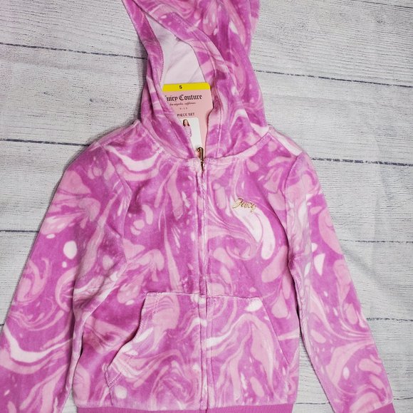 Juicy Couture Girls Velour Track Suit Size 5 - Picture 11 of 13